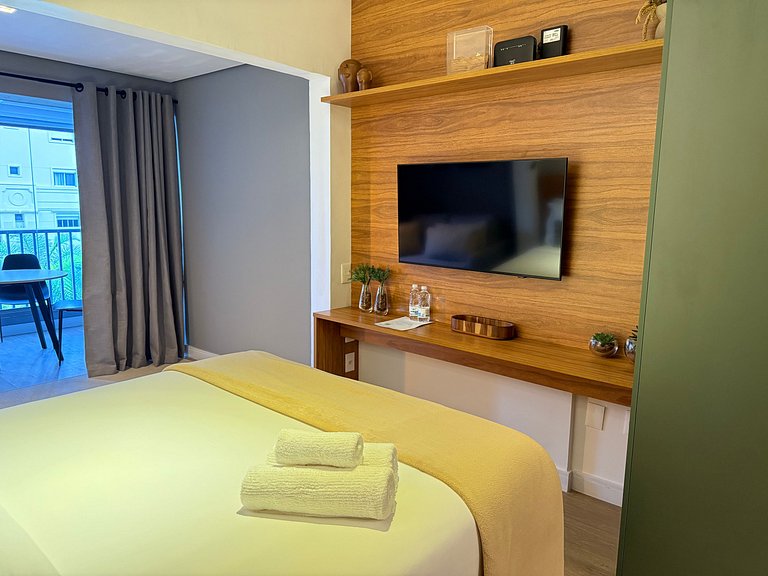 Studio com sofá-cama para até 4 pessoas – Apto 408