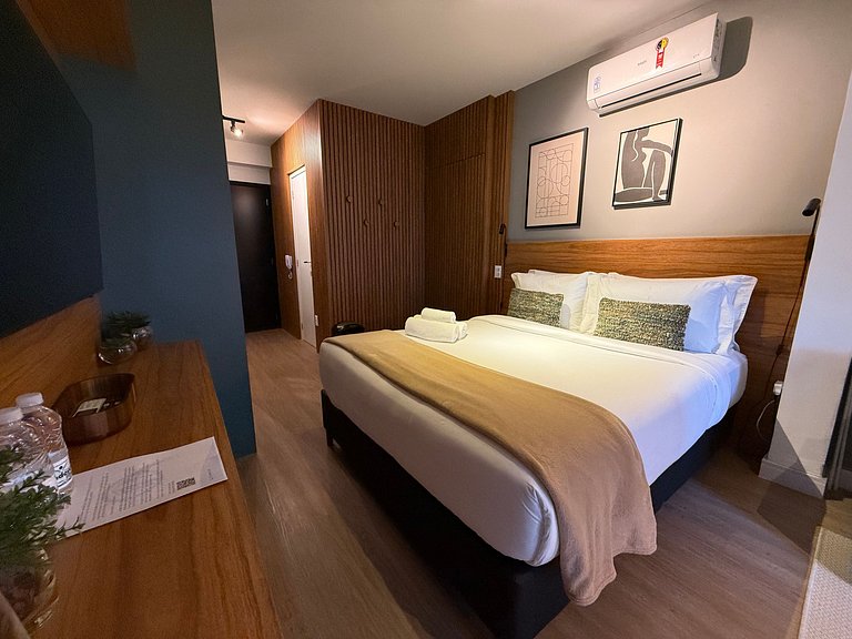 Studio in Moema with Sofa Bed | Up to 4 Guests – Apt 408