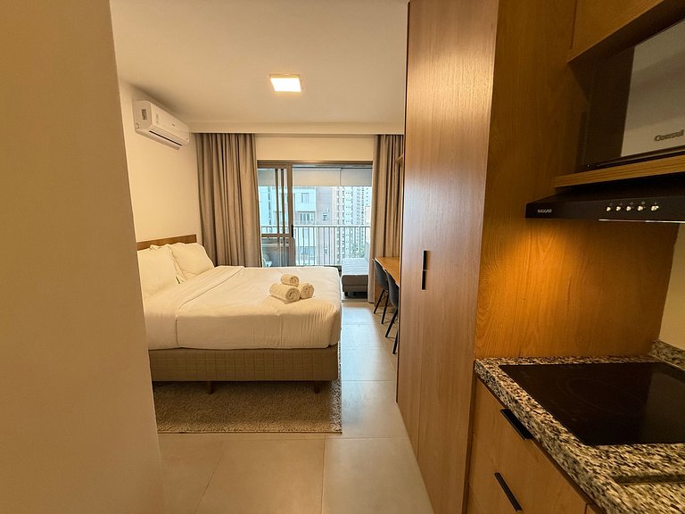 Studio ideal para casal em Moema – Apto 1007