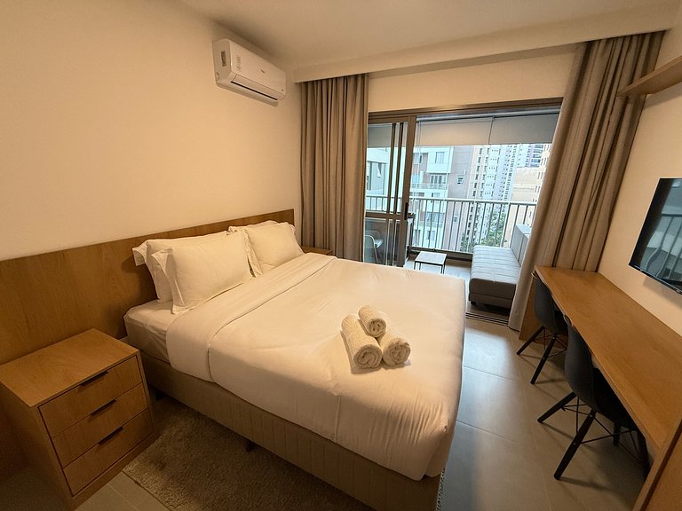 Estudio ideal para parejas en Moema – Apto. 1007