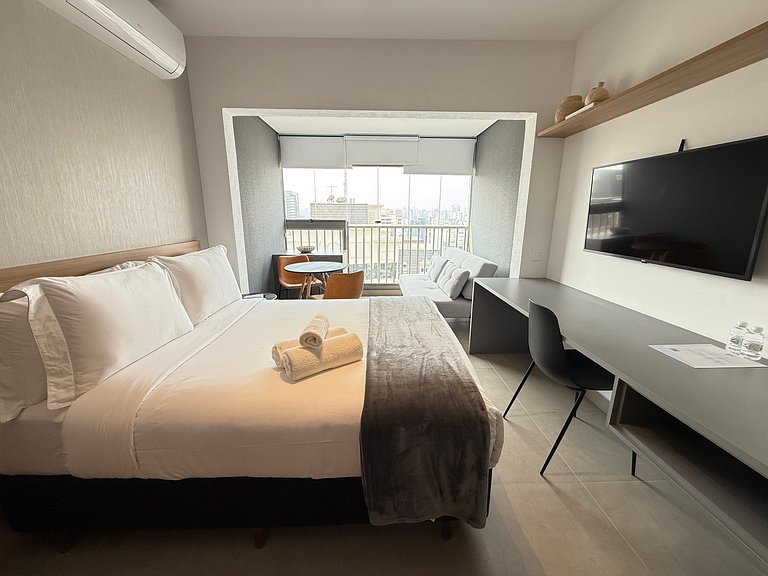 Studio ideal para 4 pessoas em Moema – Apto 2404