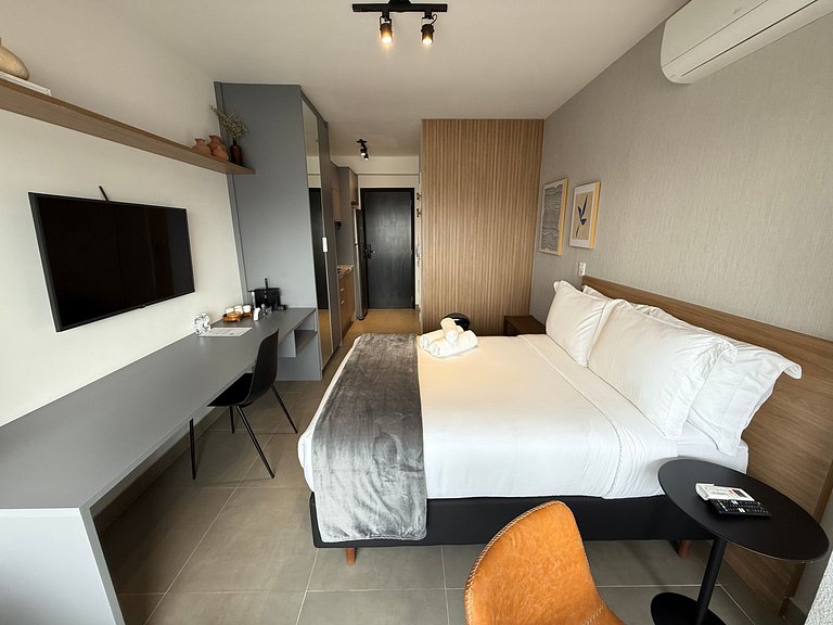 Studio ideal para 4 pessoas em Moema – Apto 2404