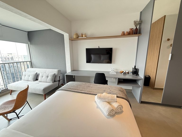 Ideal studio for 4 in Moema – Apt. 2404