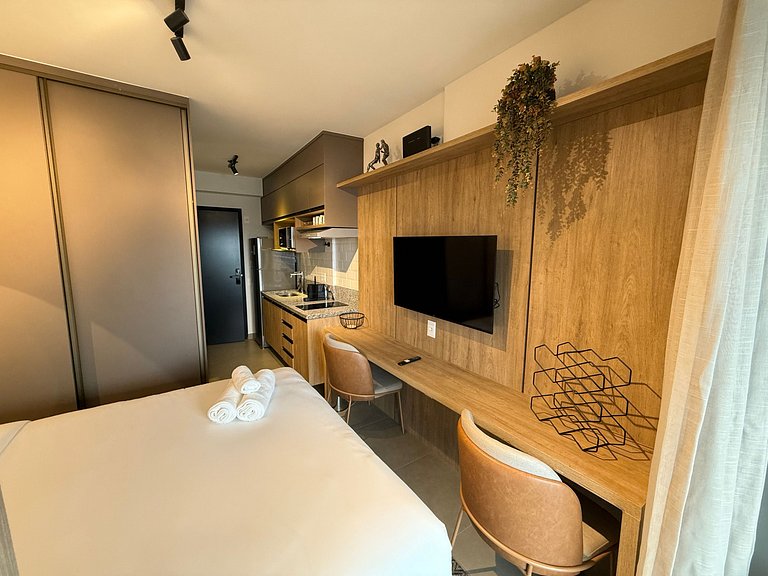 Studio confortável p/ até 4 pessoas – Apto 2609