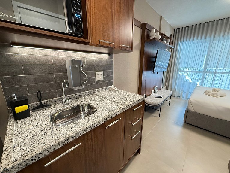 Studio com sofá-cama para até 4 pessoas –Apto 1313