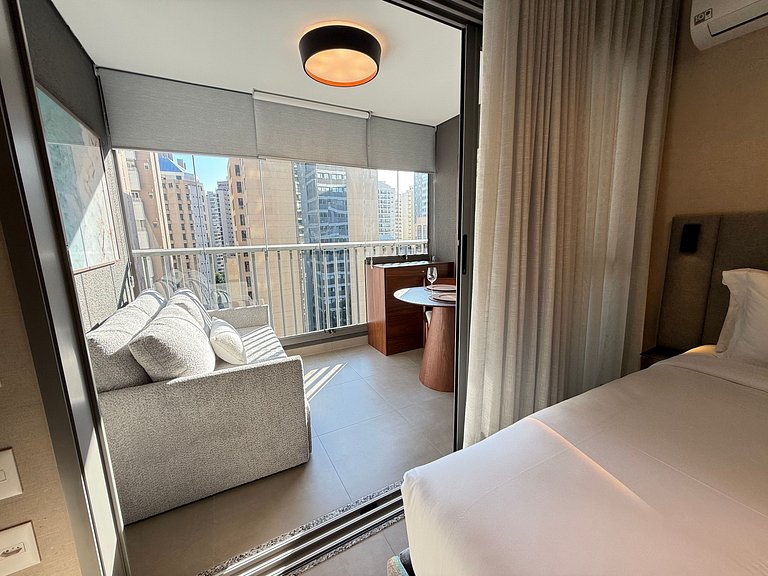 Studio com sofá-cama para até 4 pessoas –Apto 1313