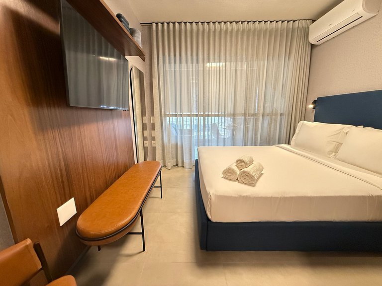 Studio com sofá-cama para até 4 pessoas –Apto 2306