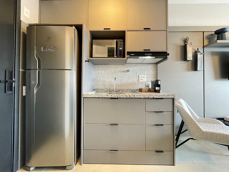 Studio com sofá-cama para até 4 pessoas – Apto 408