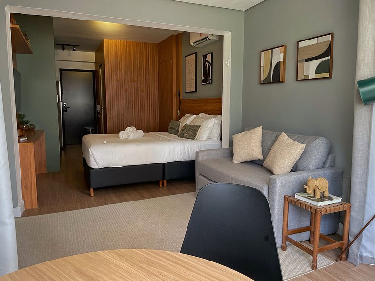 Studio en Moema con Sofá Cama | Hasta 4 Personas – Apto 408