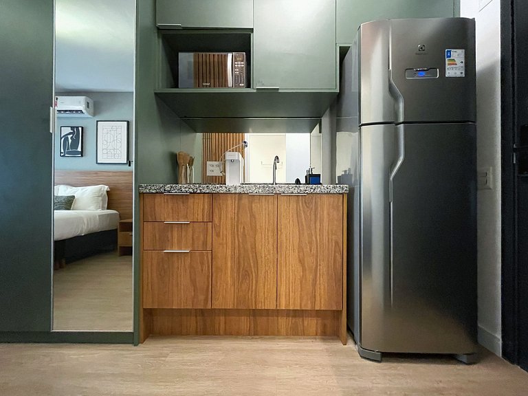 Studio in Moema with Sofa Bed | Up to 4 Guests – Apt 408