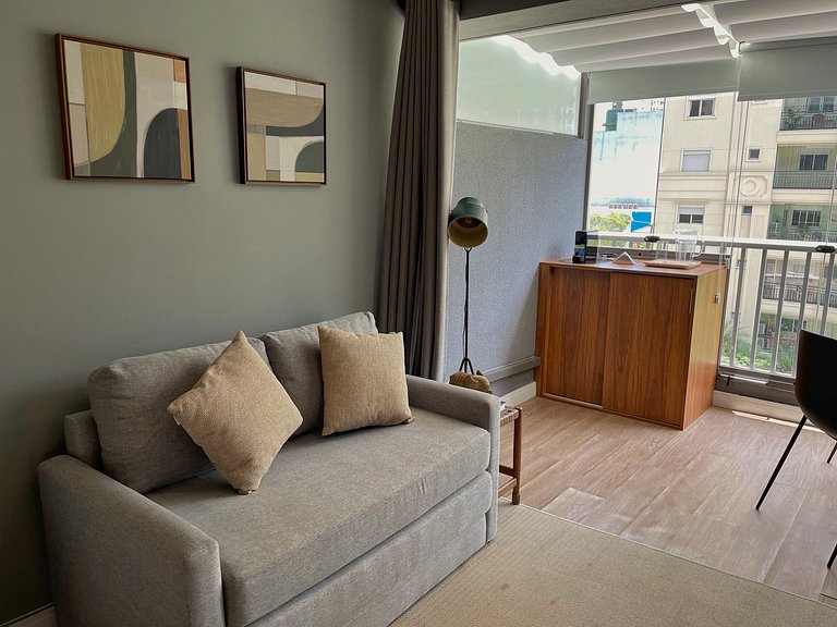 Studio in Moema with Sofa Bed | Up to 4 Guests – Apt 408