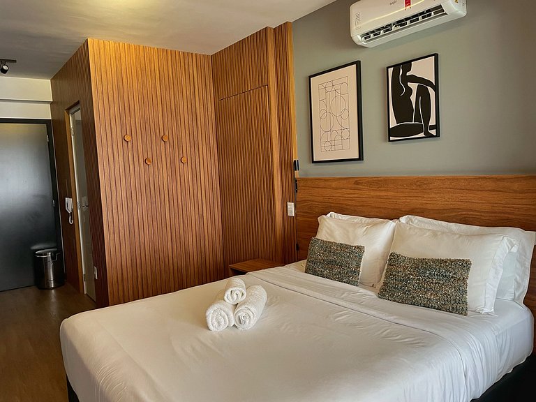 Studio in Moema with Sofa Bed | Up to 4 Guests – Apt 408