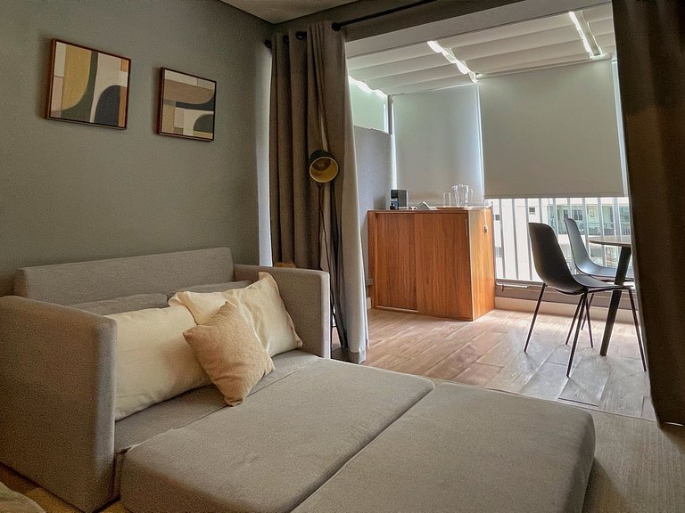 Studio in Moema with Sofa Bed | Up to 4 Guests – Apt 408