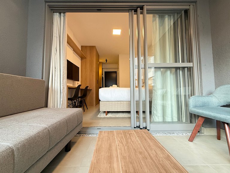 Studio ideal para casal em Moema – Apto 1007