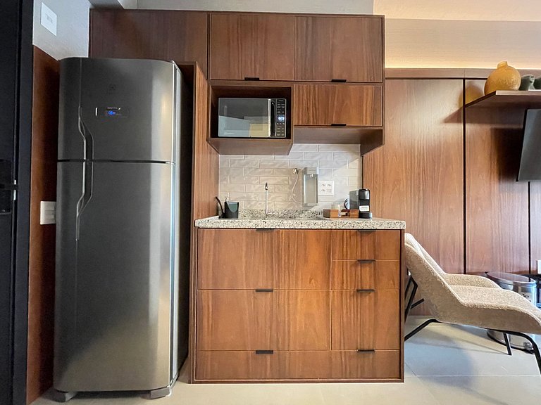 Studio com sofá-cama p/ até 4 pessoas – Apto 1805